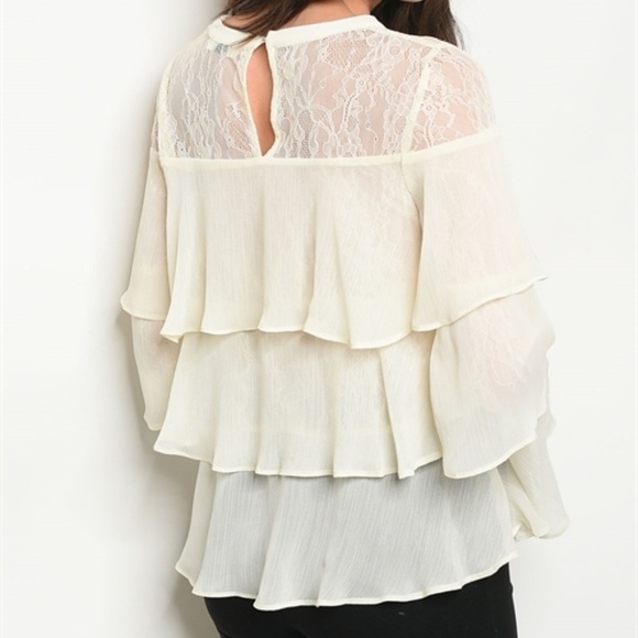 Cream Ruffled Top - Picture 2 of 2